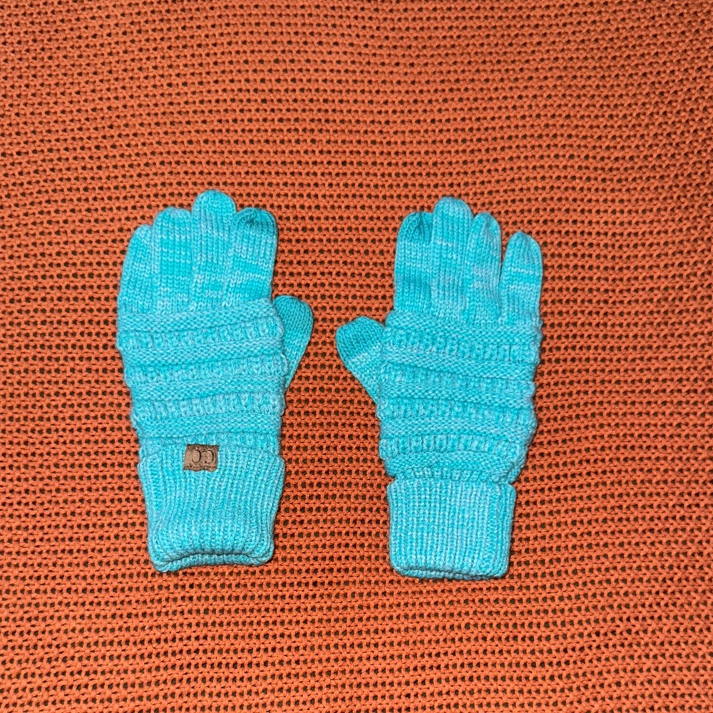 C.C Vibrant Blue Knit Gloves